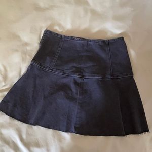 Free people black denim skirt